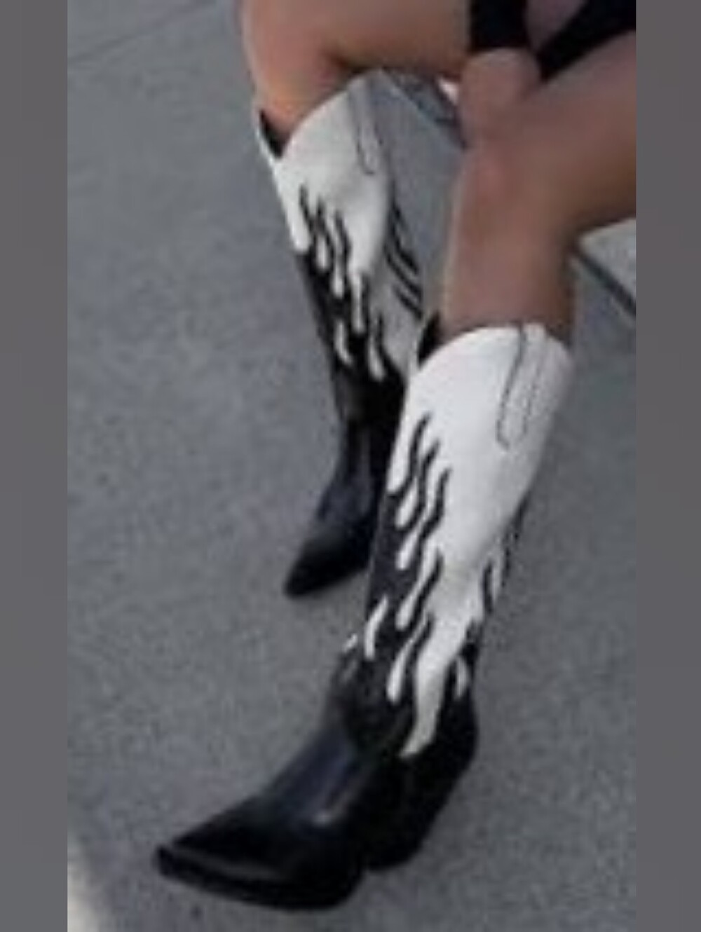 Zara sz.38 (US 7½) Flame Cowboy Boots